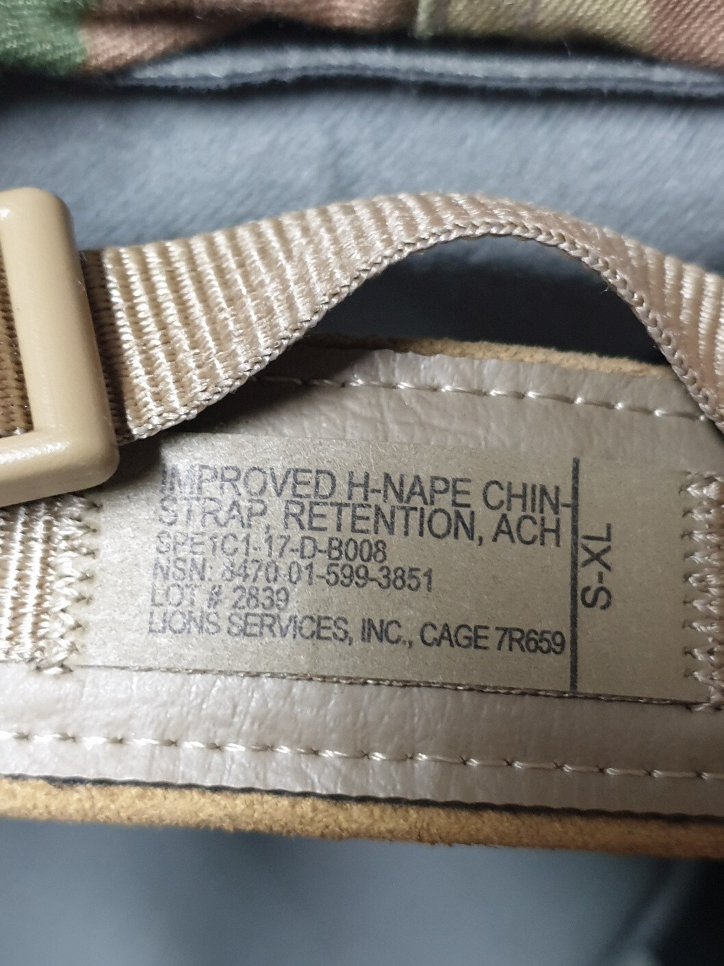 ACH/ECH Improved Retention System H-Nape Helmet Chin Strap Full SET