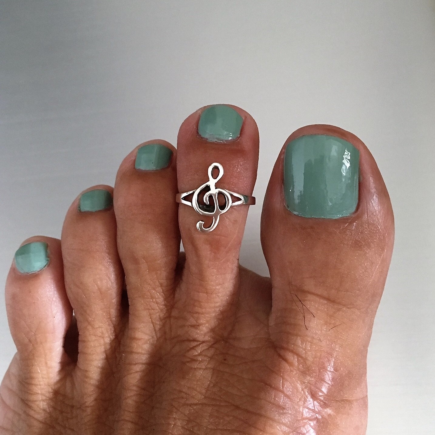 Sterling Silver Music Note Toe Ring, Music Ring, Silver Rings, Clef Notes, Songs