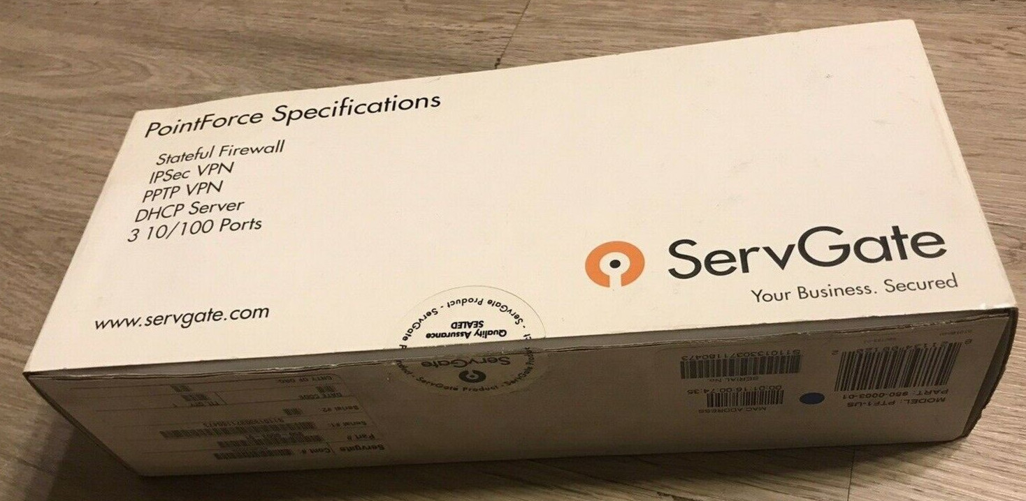 NEW ServGate PointForce 950-0003-01 Firewall VPN  MODEL: PTF1-US