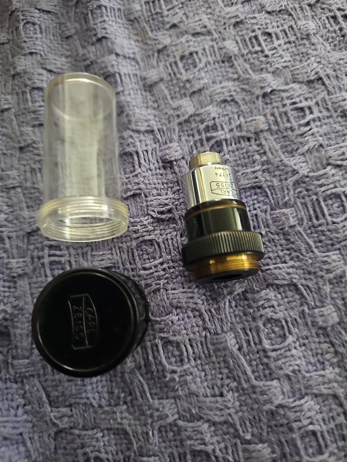 Carl Zeiss Plan 2.5x/0.08 160/- Microscope Objective Lens Vintage Optics