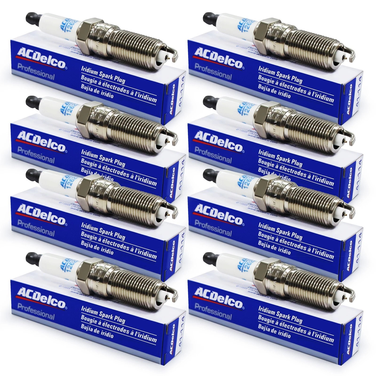 Set Of 8 NEW GENUINE GM ACDelco Iridium Spark Plugs 41-114 12622441 US STOCK