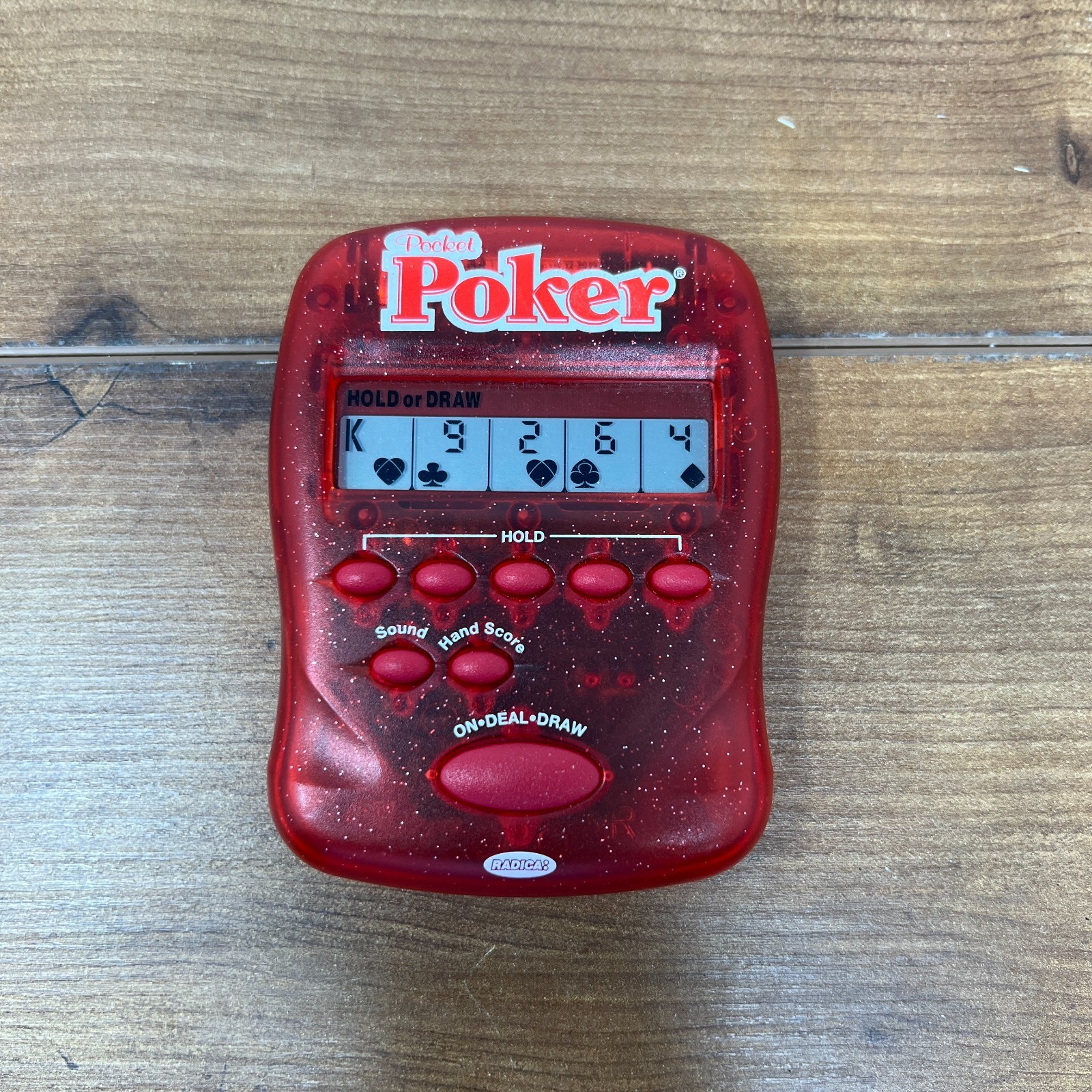 Radica Pocket Poker Electronic Handheld Game 2004 AA Battery - Tested/Works