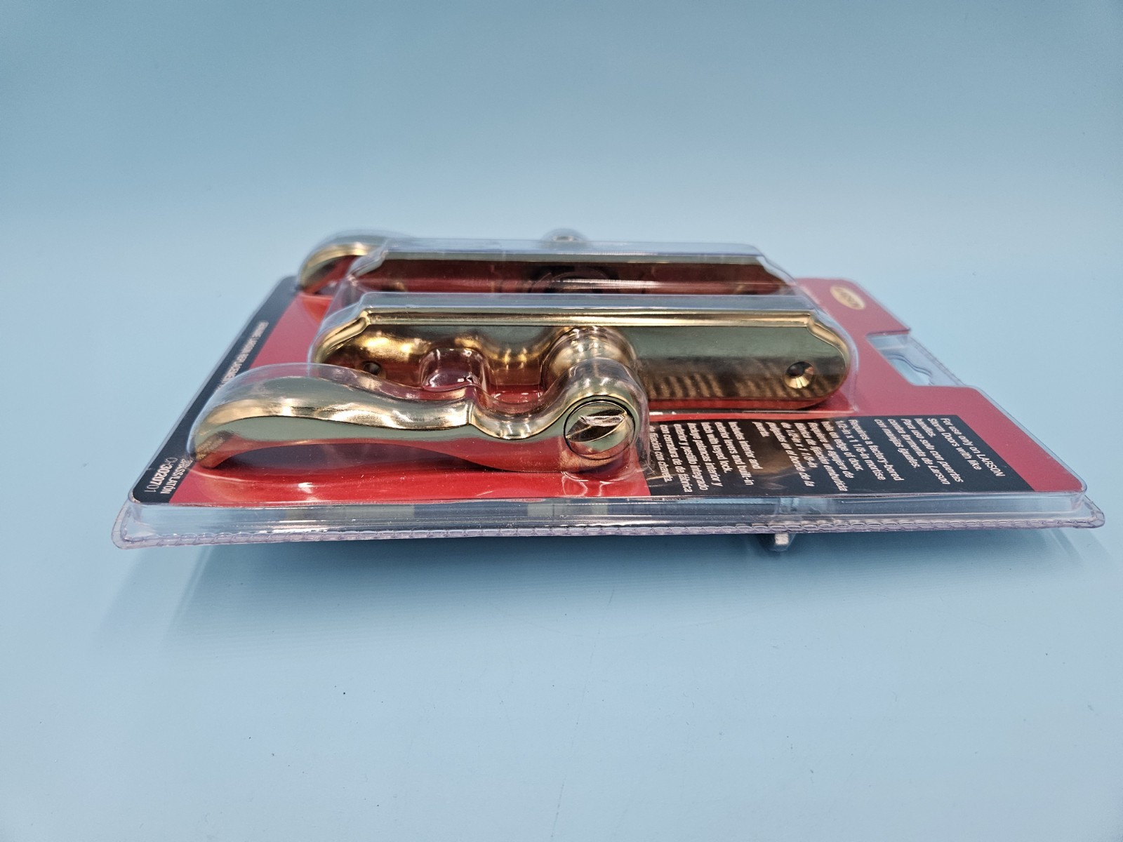 Larson Keyed Mortise Storm Door Latch Handle Set Polished Brass CH3020701