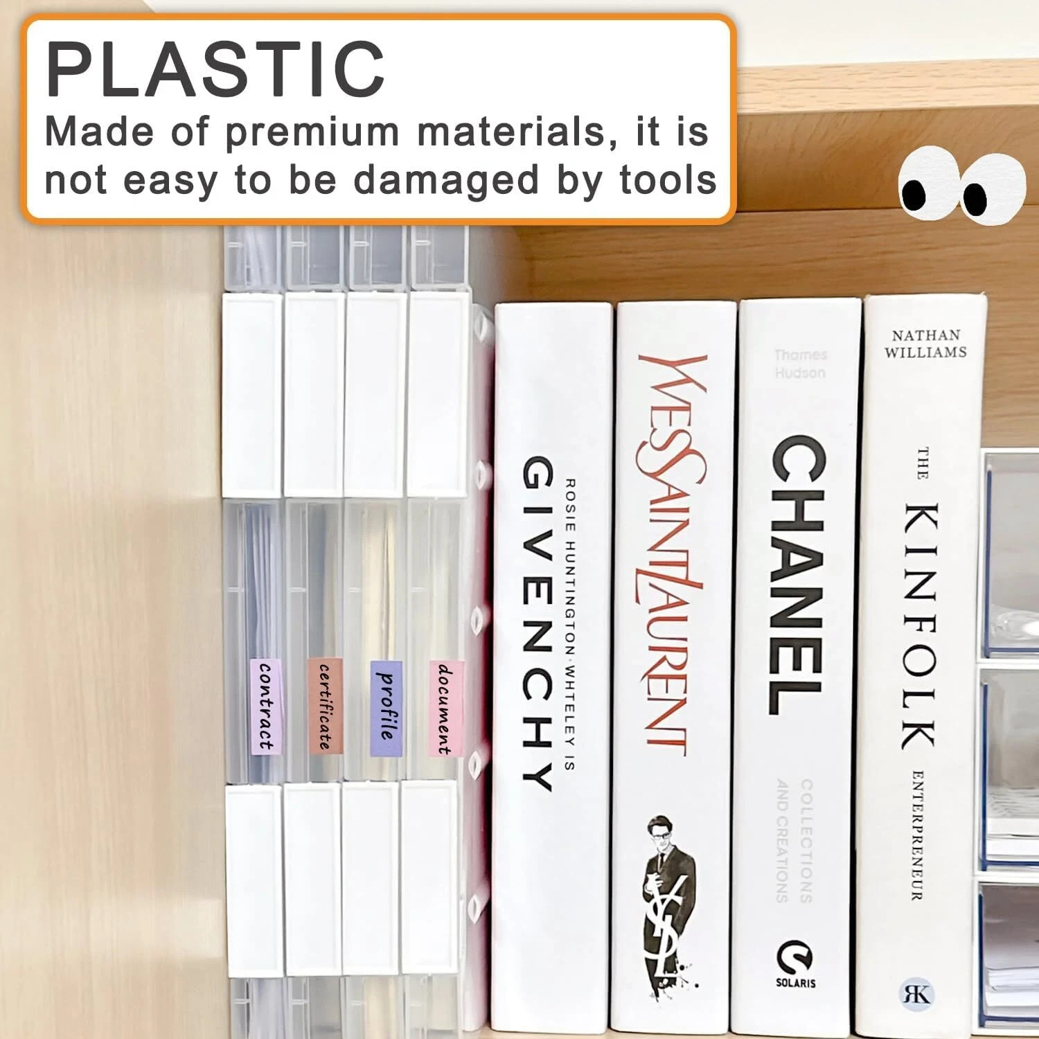 6 Pcs Clear A4 File Portable Project Case, Plastic Storage Box for 8.5" x 11"...