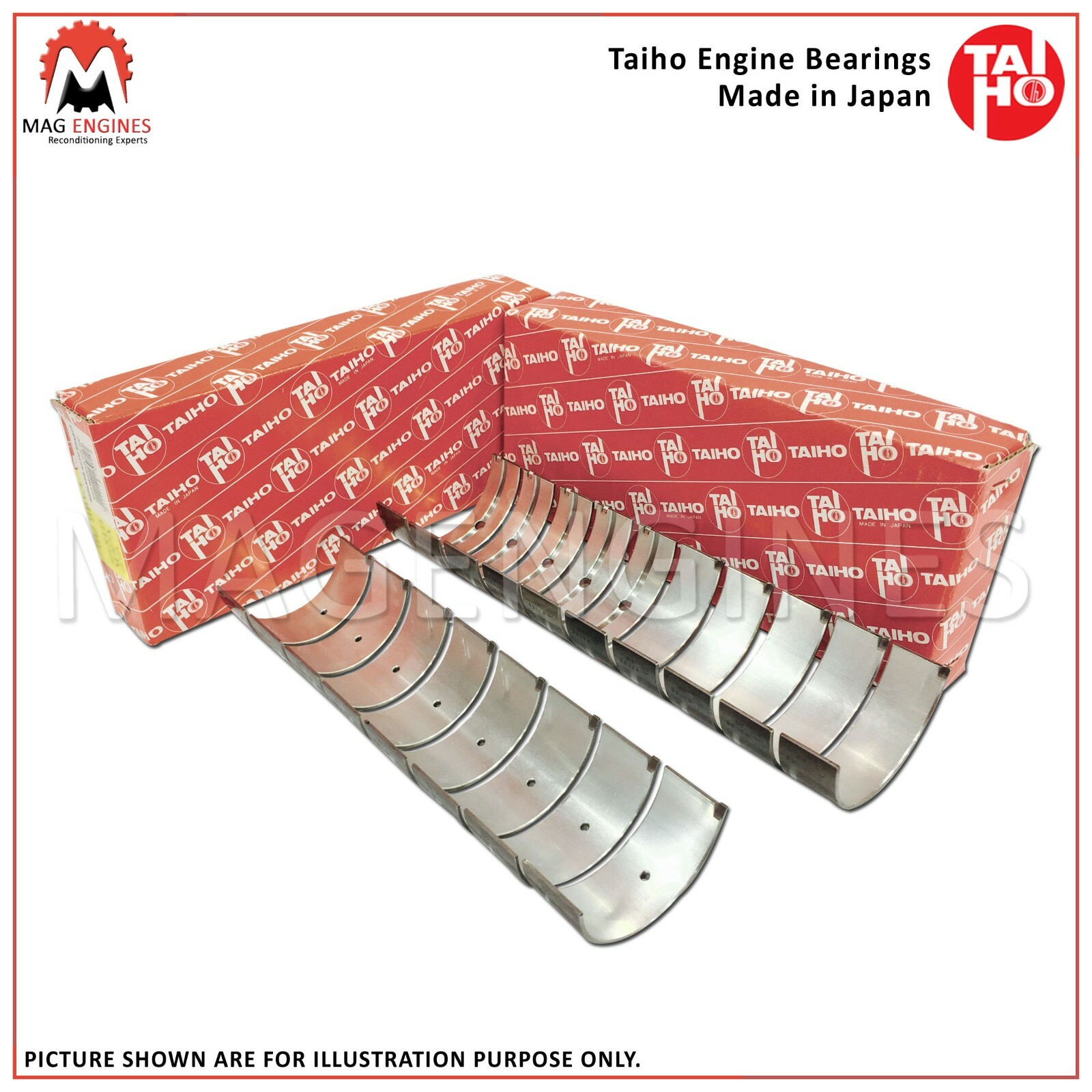 MAIN & CON ROD BEARING SET MITSUBISHI 4D34 4D34-T FOR ROSA CANTER FUSO 3.9 LTR