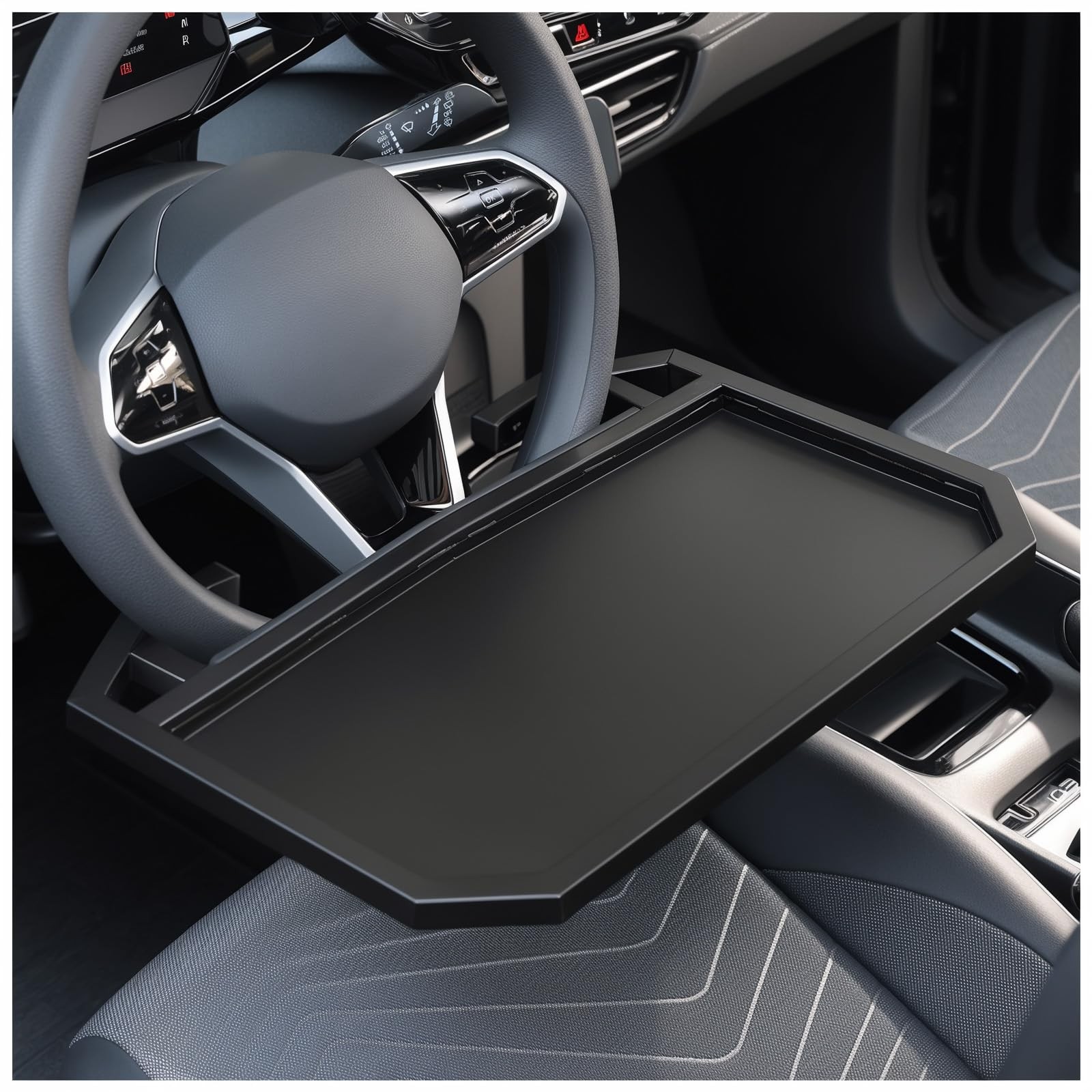 Steering Wheel Tray,Black Car Table Tray for Eating,Steering Wheel Desk for L...