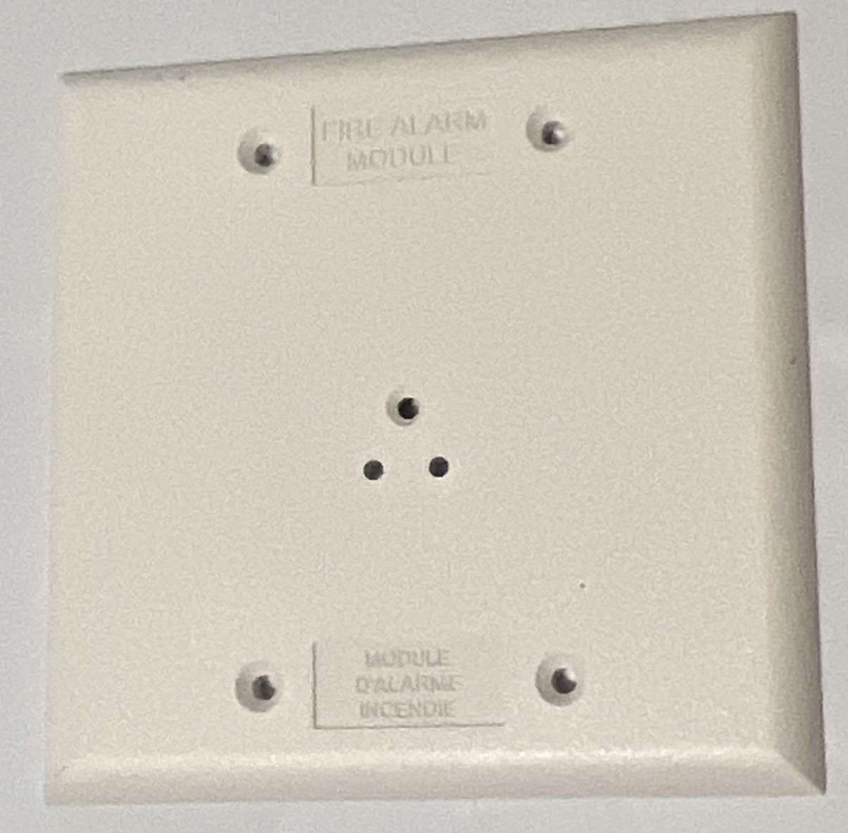 EDWARDS FIRE ALARM EST DOUBLE GANG MODULE COVER OEM USED