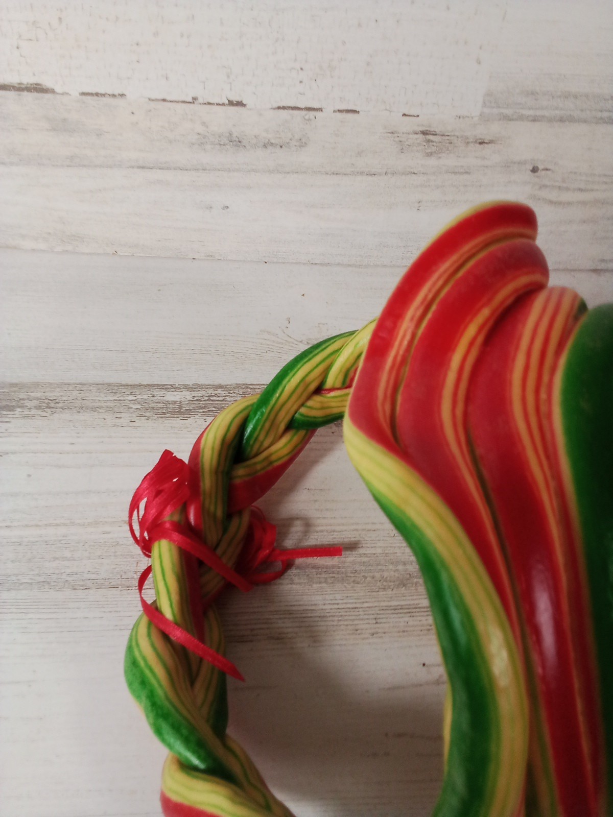 Hard Plastic Multi Color Braided Funky Cool Basket Beautiful Decor
