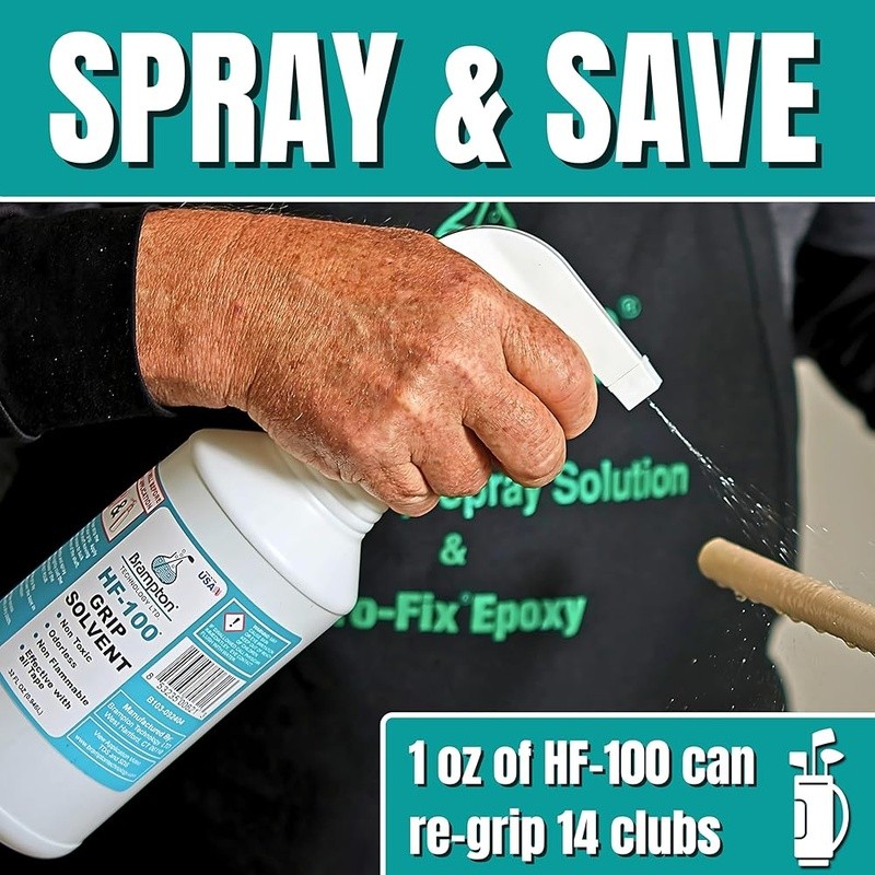 Professional Golf Grip Solvent Non-Toxic Safe Regripping Spray 32oz Liquid New