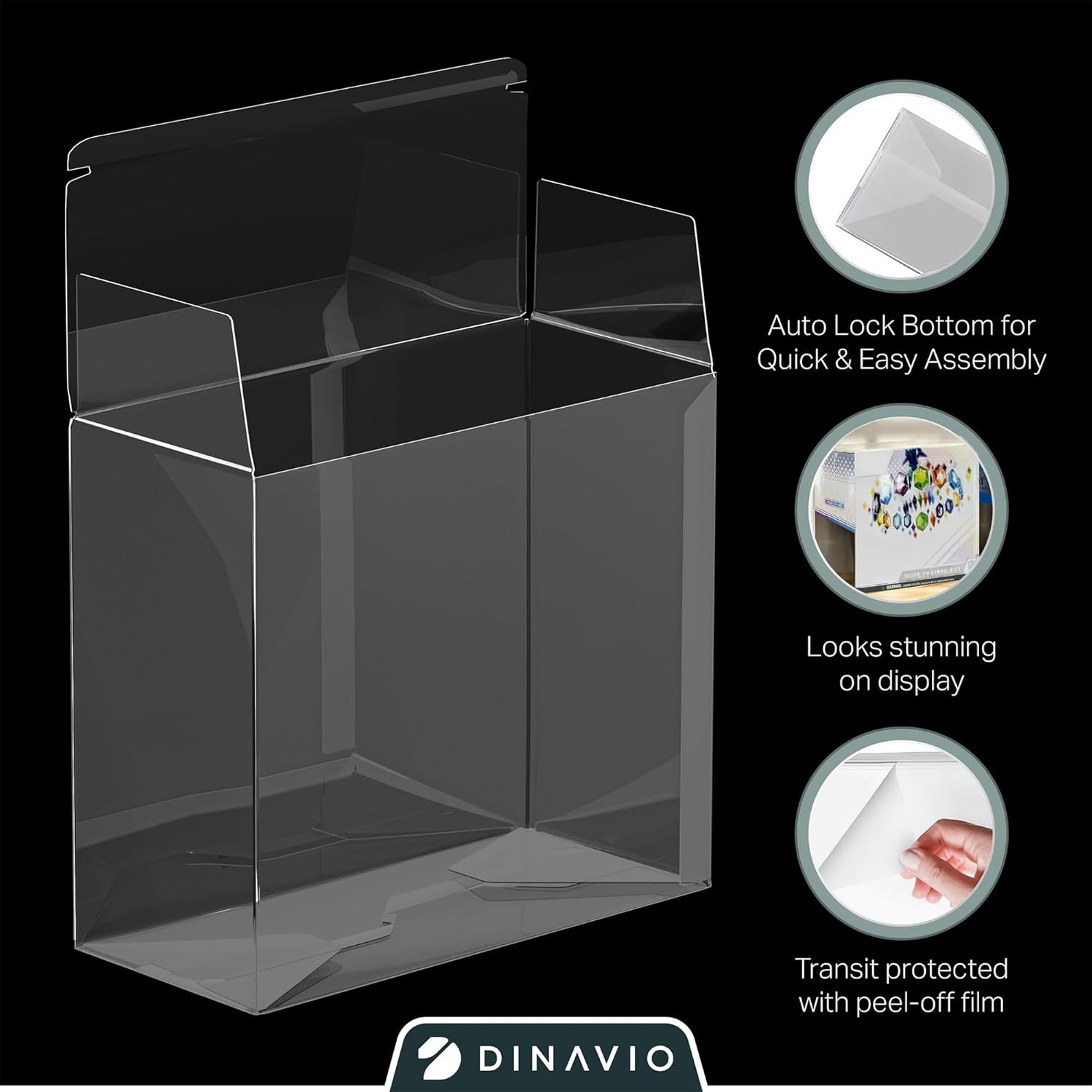 Dinavio Crafthouse PET Plastic ETB Protector Case 10 Pack - Elite Trainer Box