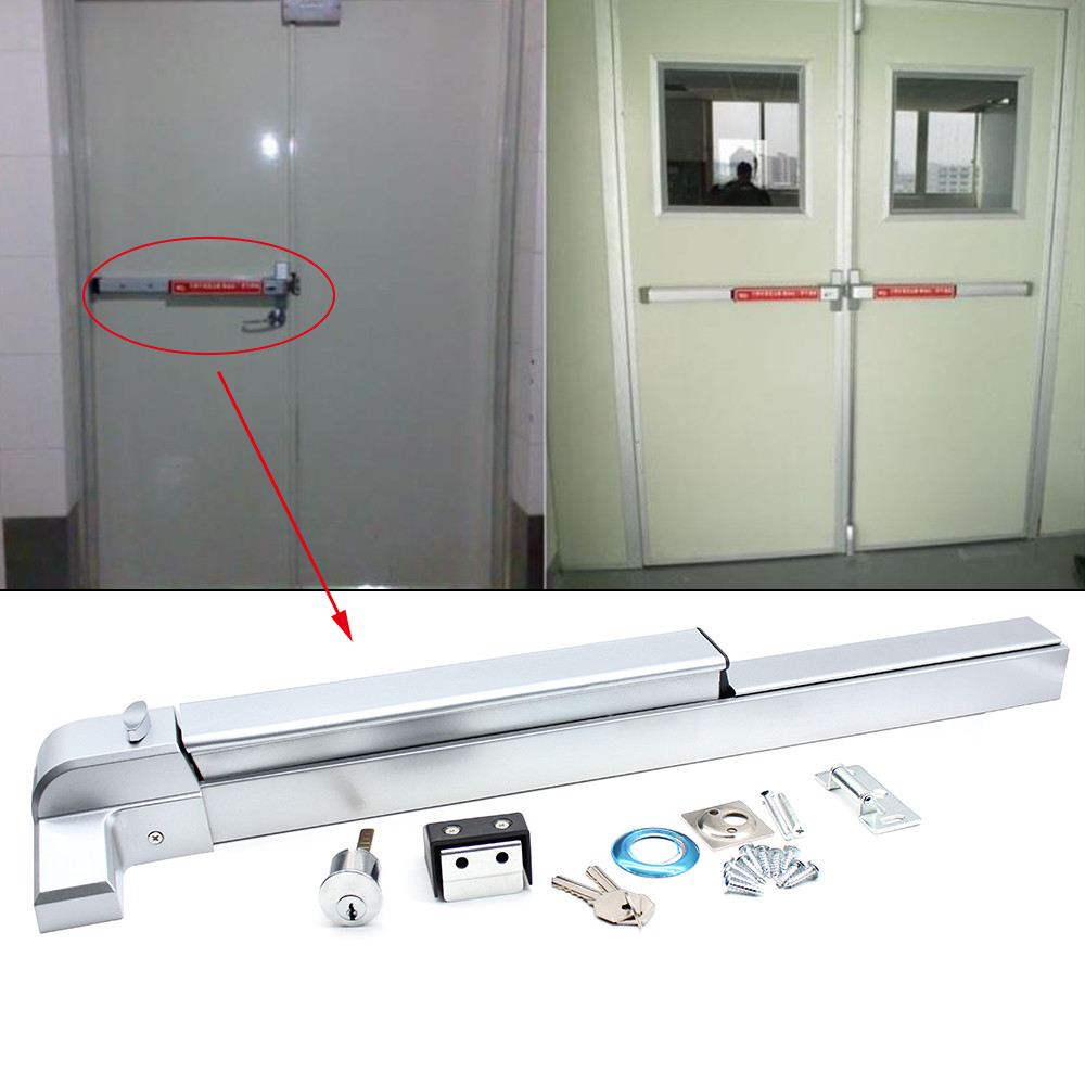 Door Push Bar Panic Exit Device with Lock Commercial Emergency Door Hardware New