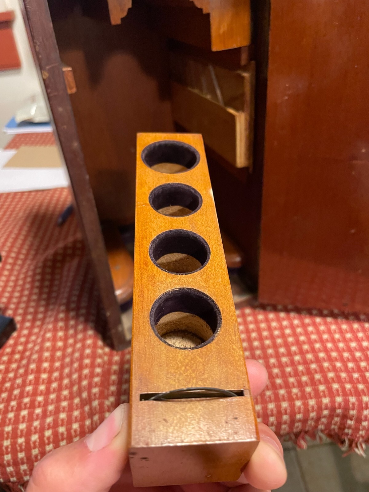 BAUSCH & LOMB MICROSCOPE W/ORIGINAL WOODEN CASE AND OPTICS
