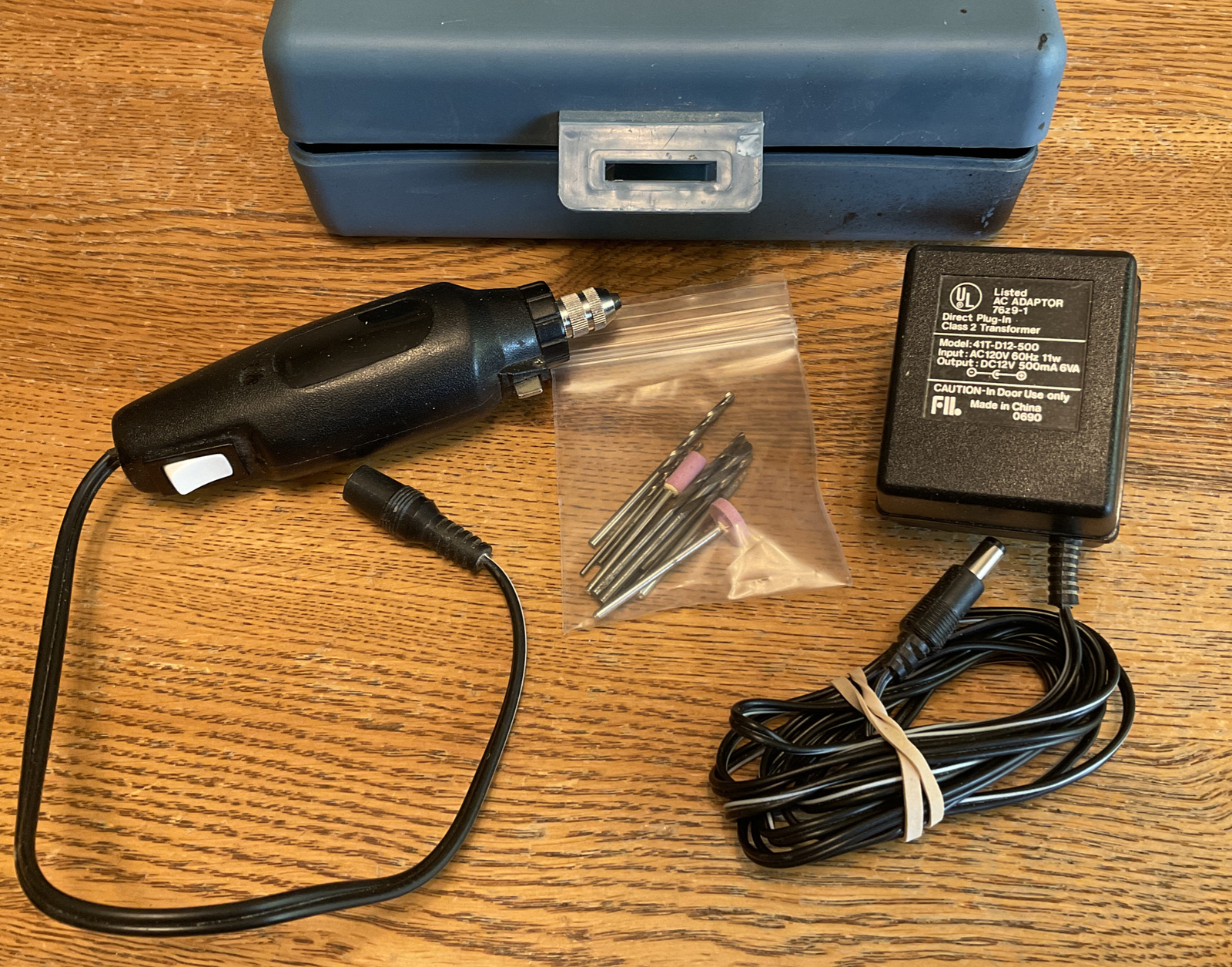 GUC Bionic Ad-19s Drill And Grinder Set, Tested’ With Power Supply And Bits