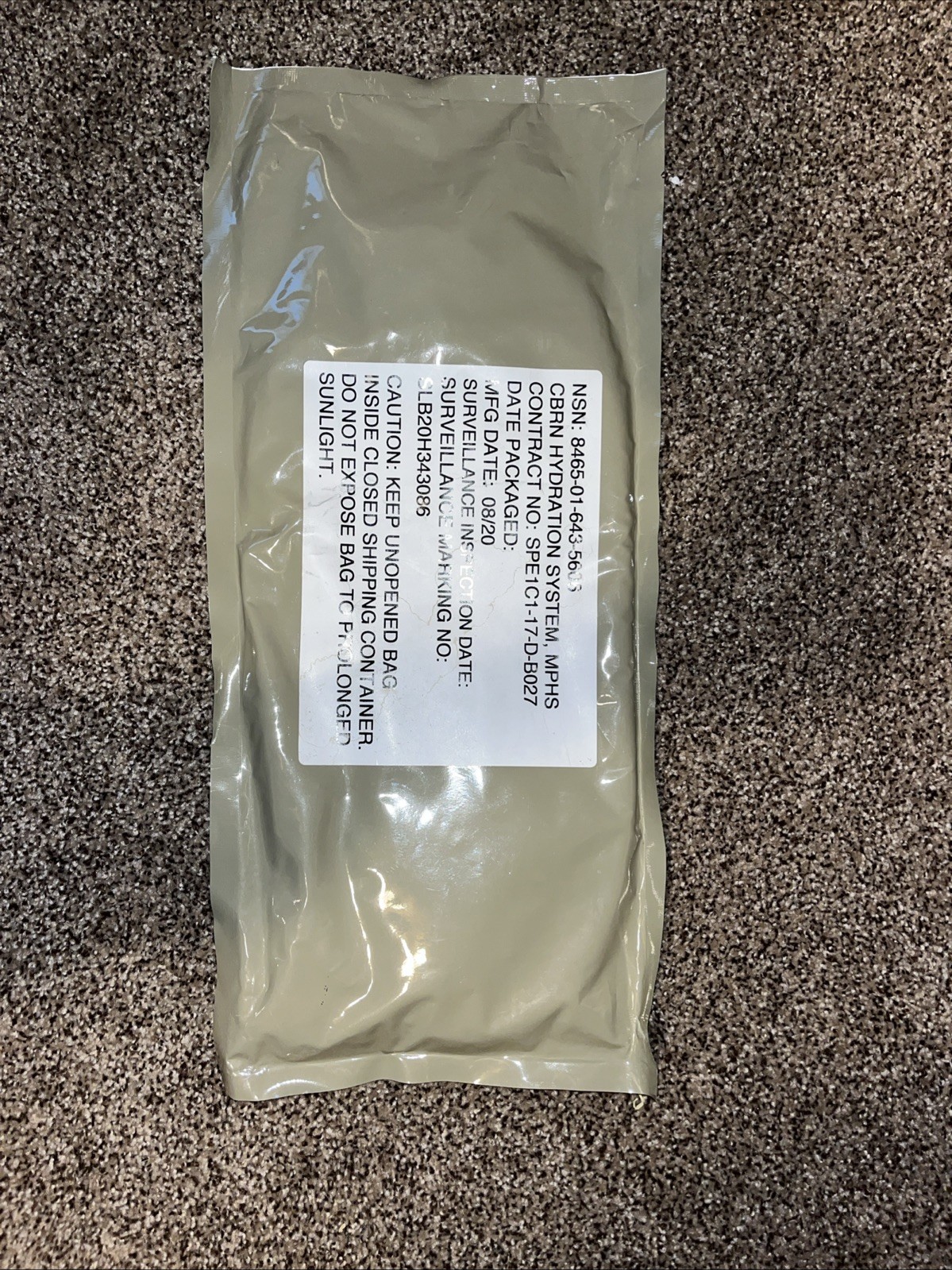 USGI Camelbak CBRN Hydration System MPHS 3L 100oz Bladder Reservoir