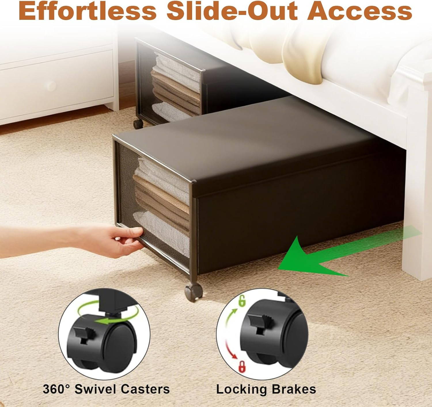 2 Pack under the Bed Storage Containers,12 Inch Height under Bed Shoe Storage,31