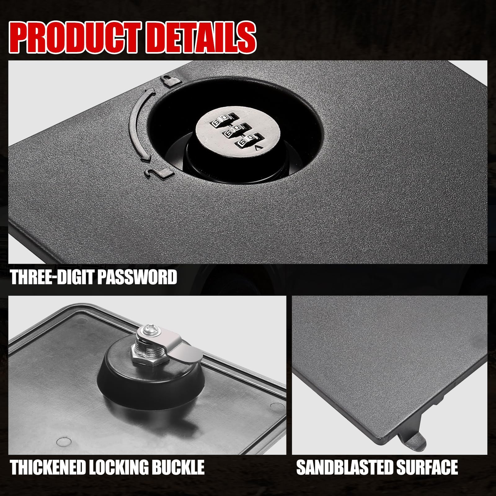 Mabett Bed Storage Bin Cover with Code Lock Compatible with Ford Maverick 202...