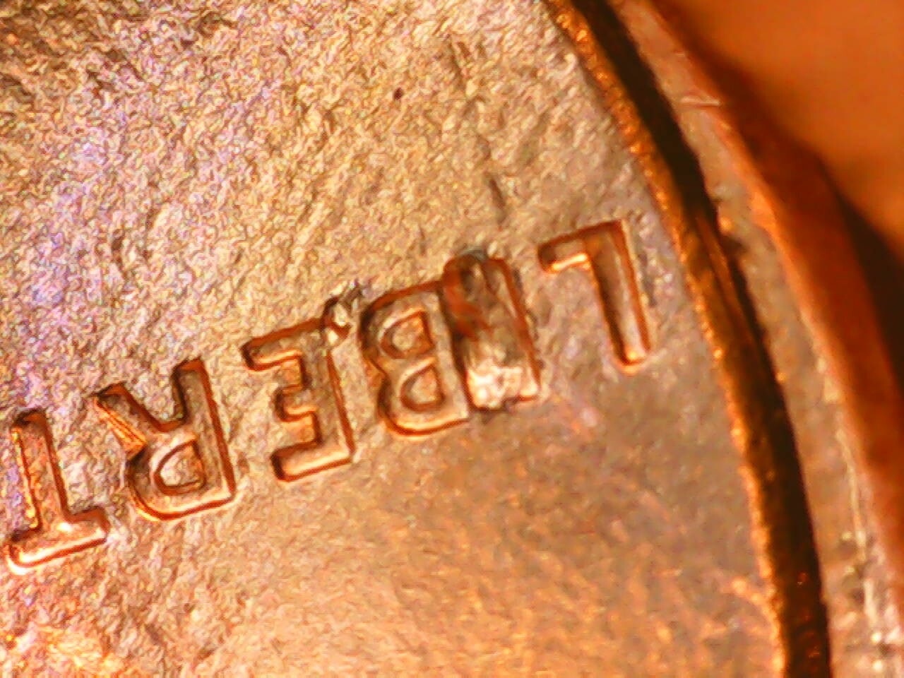 1995 Penny Die Chips Obverse