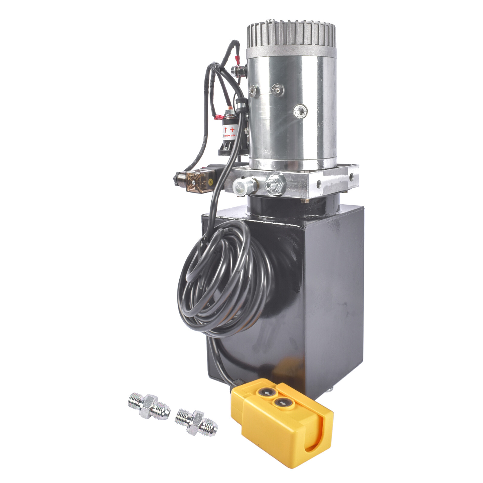 6 Quart Hydraulic Pump Double Acting DC 12V Dump Trailer Power Unit Pack