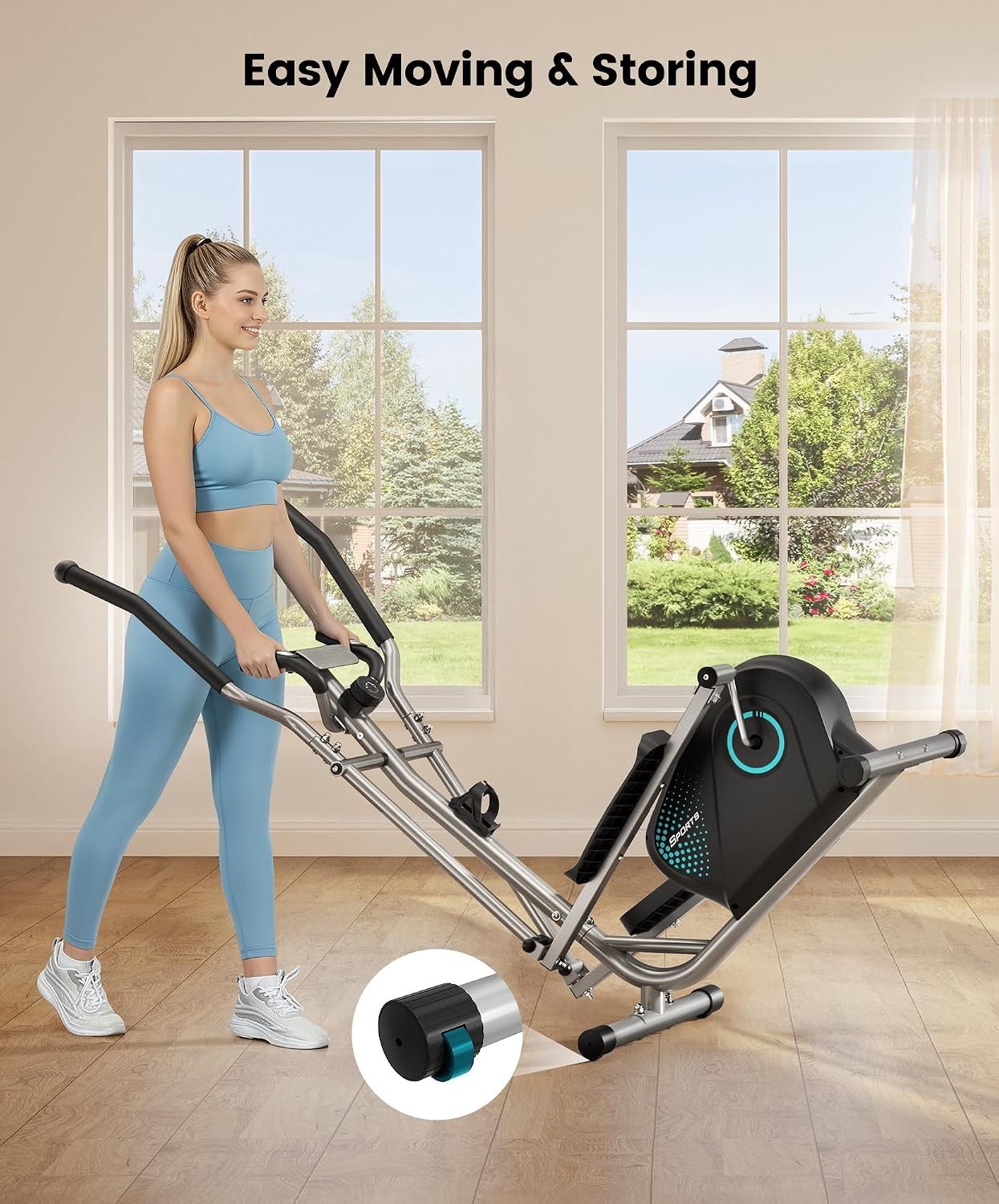 Elliptical Exercise Machine Ultra-Quiet Elliptical Machine Home 13.2LBS Flywheel