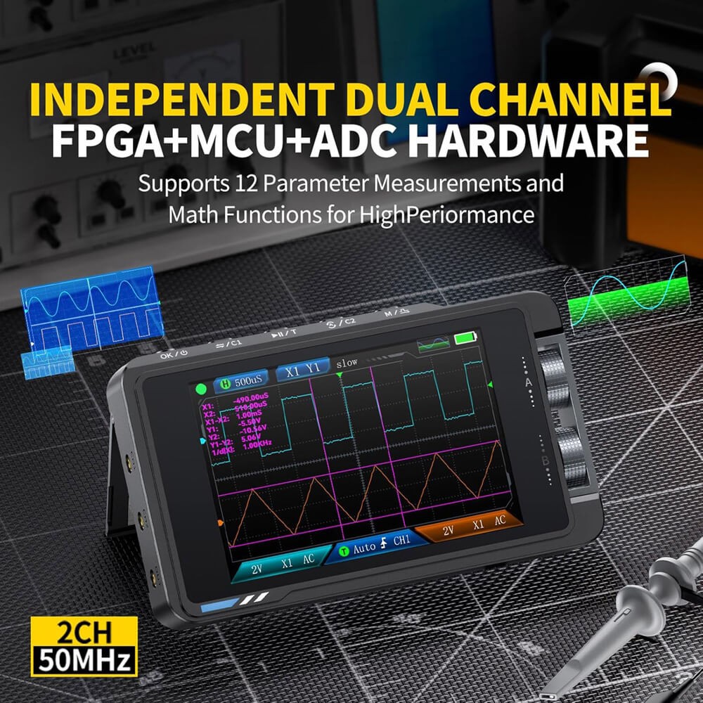 Digital Oscilloscope Multilingual Support with 3.5" Color Screen DS215H