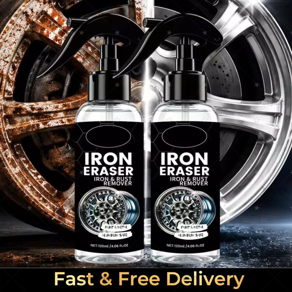 2026 Iron Eraser Rust Remover Spray Car Wheel Paint Brake Dust Fast Cleaner 2PCS