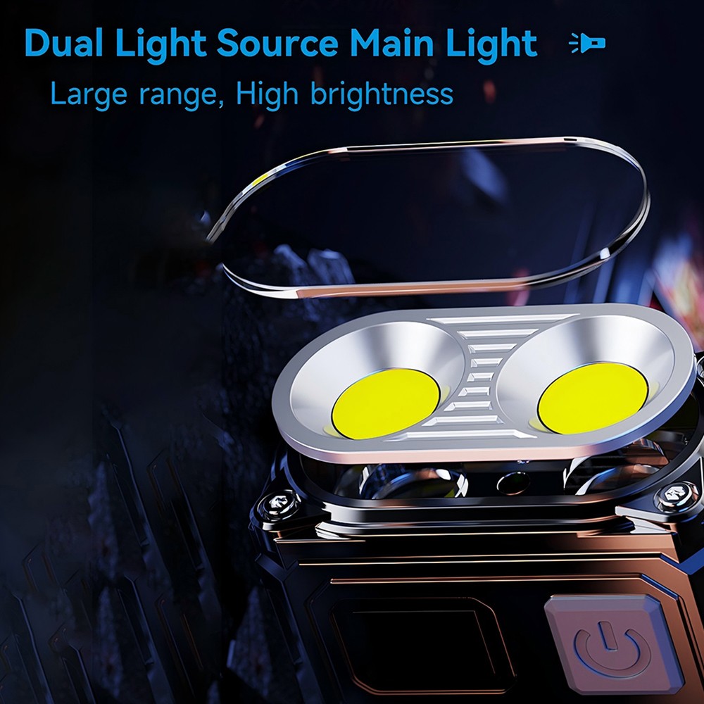 Portable Pocket LED Flashlight Magnetic USB Rechargeable Mini Torch Work Light