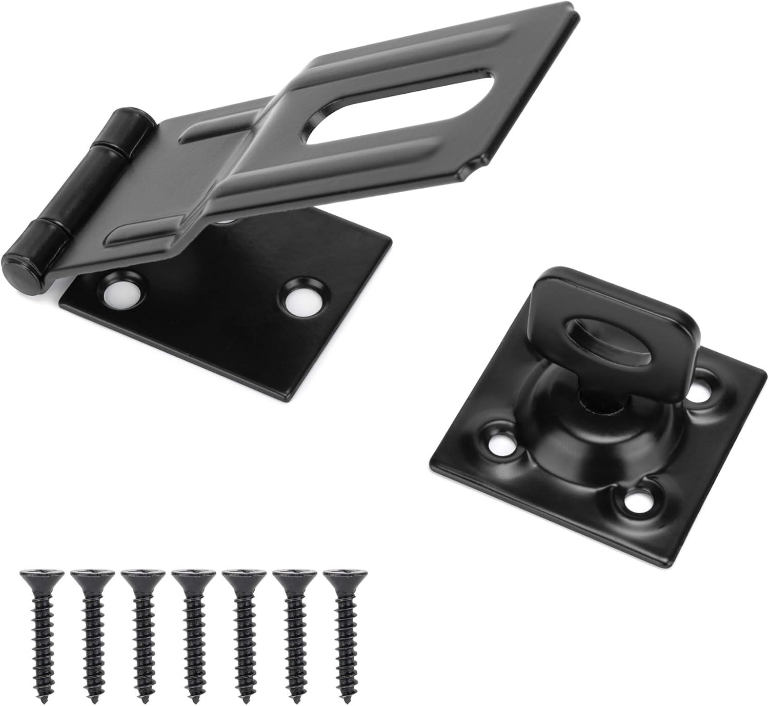 4-1/2" Swivel Staple Safety Hasps, Gate Door Hasp Latches Safety Packlock Clasp