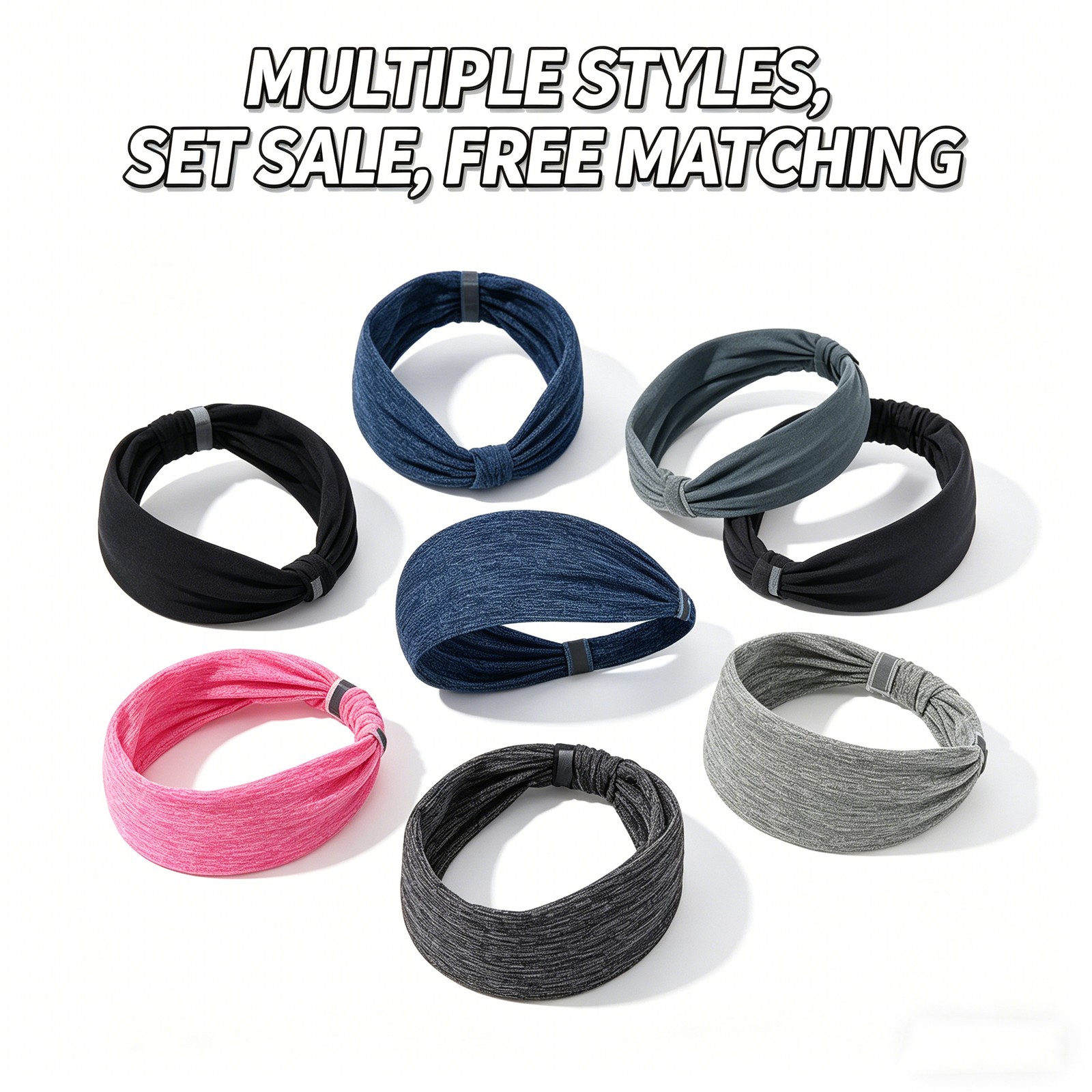 Breathe Easy Pack: 3 Quick-Dry Headbands with Premium Tactile Texture