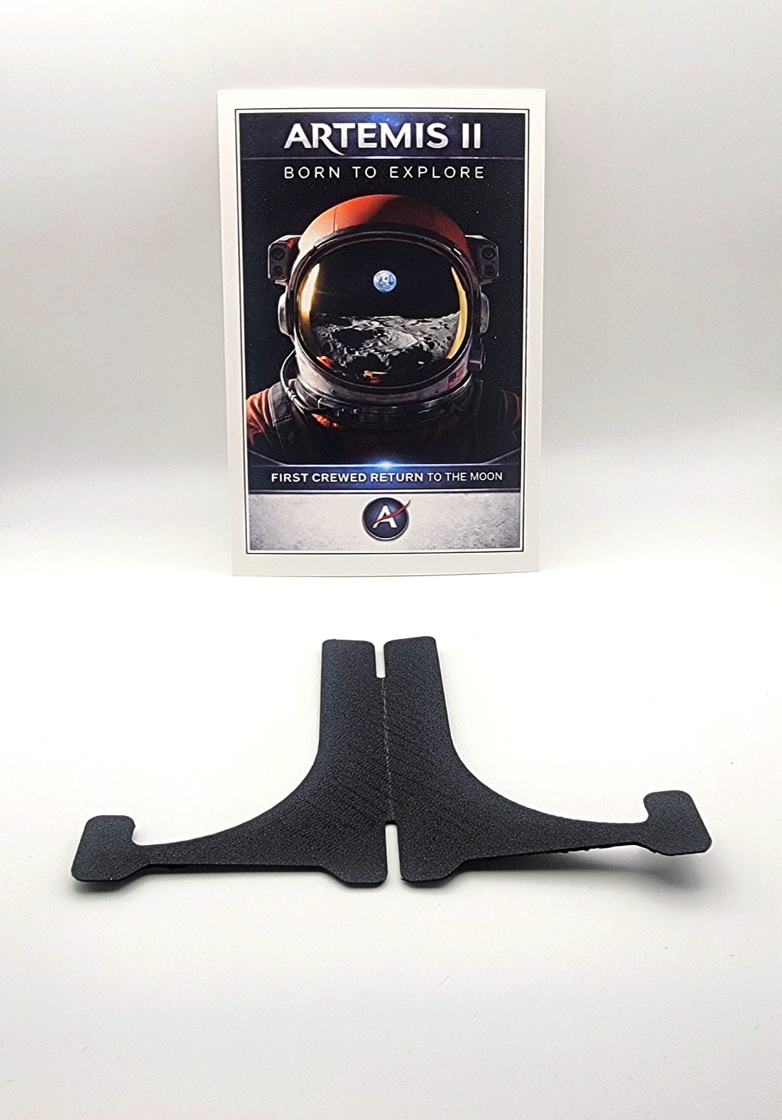 Artemis II 4x6 Space Art Print w/ Stand NASA Inspired Moon Mission Display