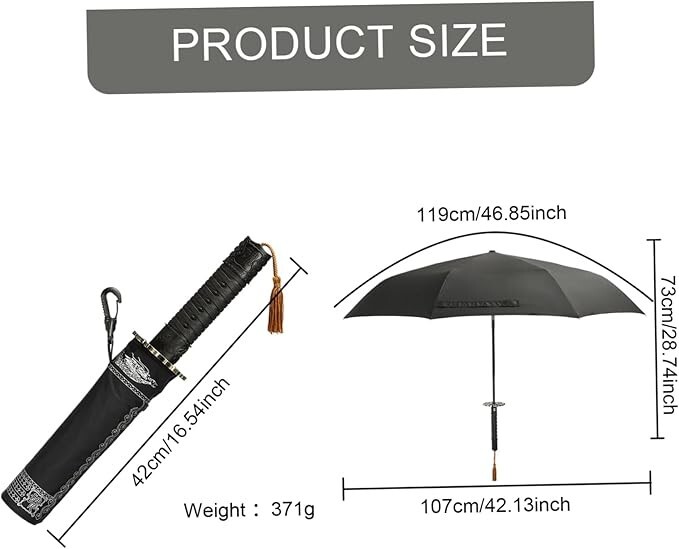 Katana Umbrella, Full-Automatic Wind Resistance & Rust-Proof Stylish Umbrella