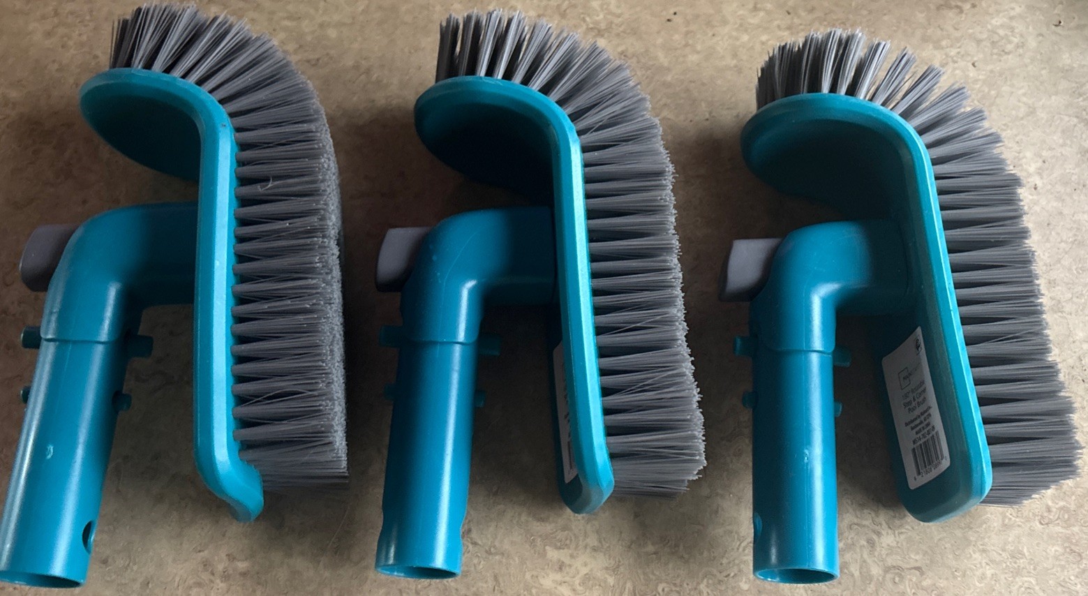 3 Pack Mainstays Rotatable Step & Corner Pool Brush Heads