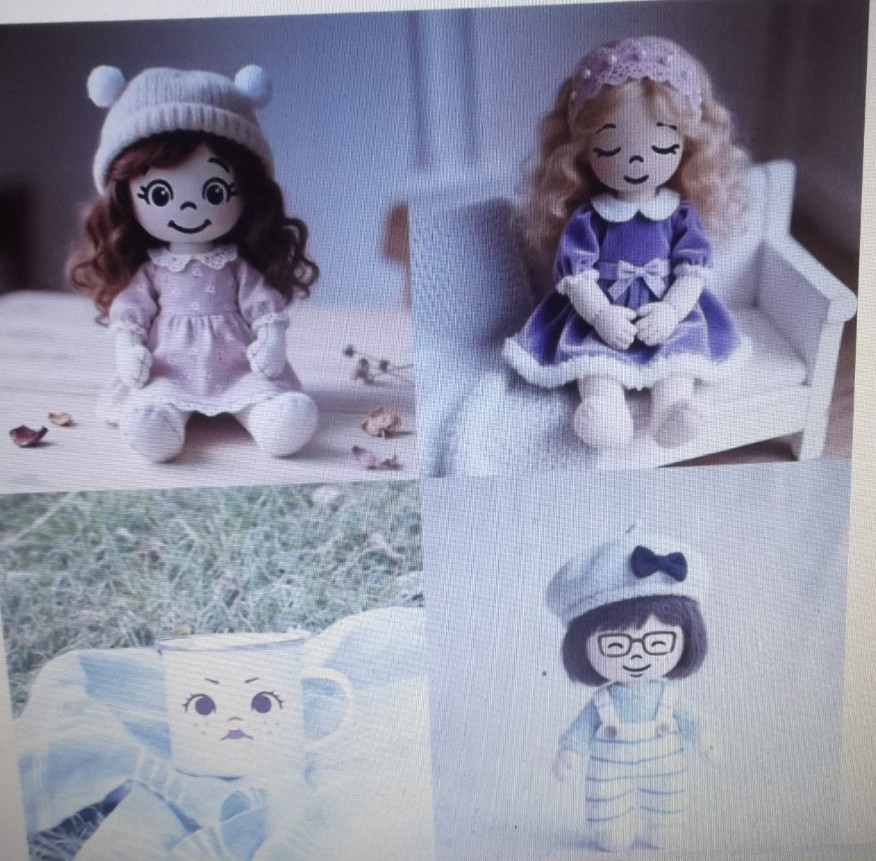 Reusable Pack 3 Face Painting Templates For Rag Doll Making or Crafts CODE E