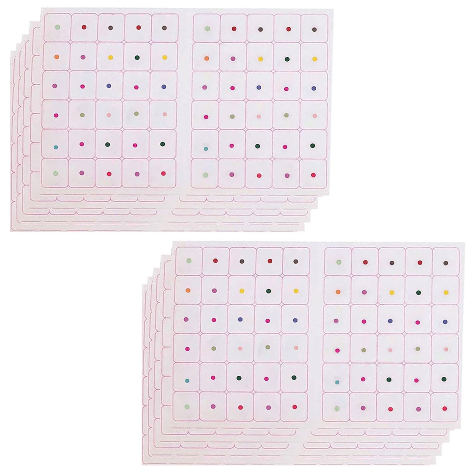 VAMA Fashions 10 cards 2mm Multicolor Round Forehead Bindis for Women & Girls
