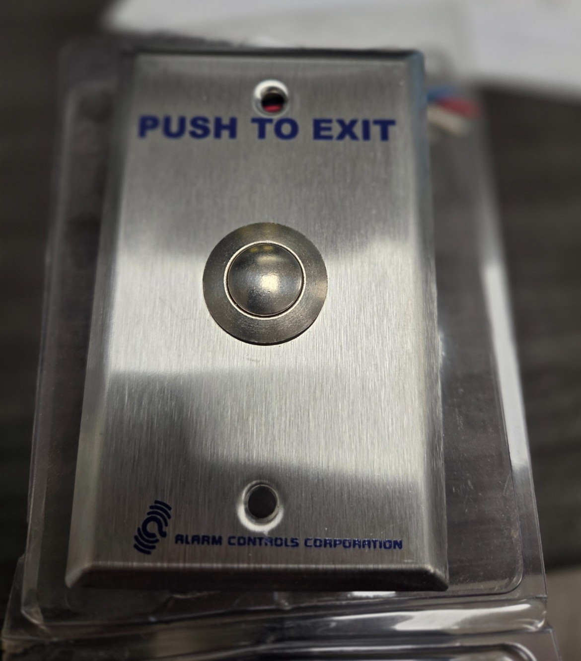NEW Alarm Controls TS-12  Vandal Resistant Push Exit Button Stainless Steel