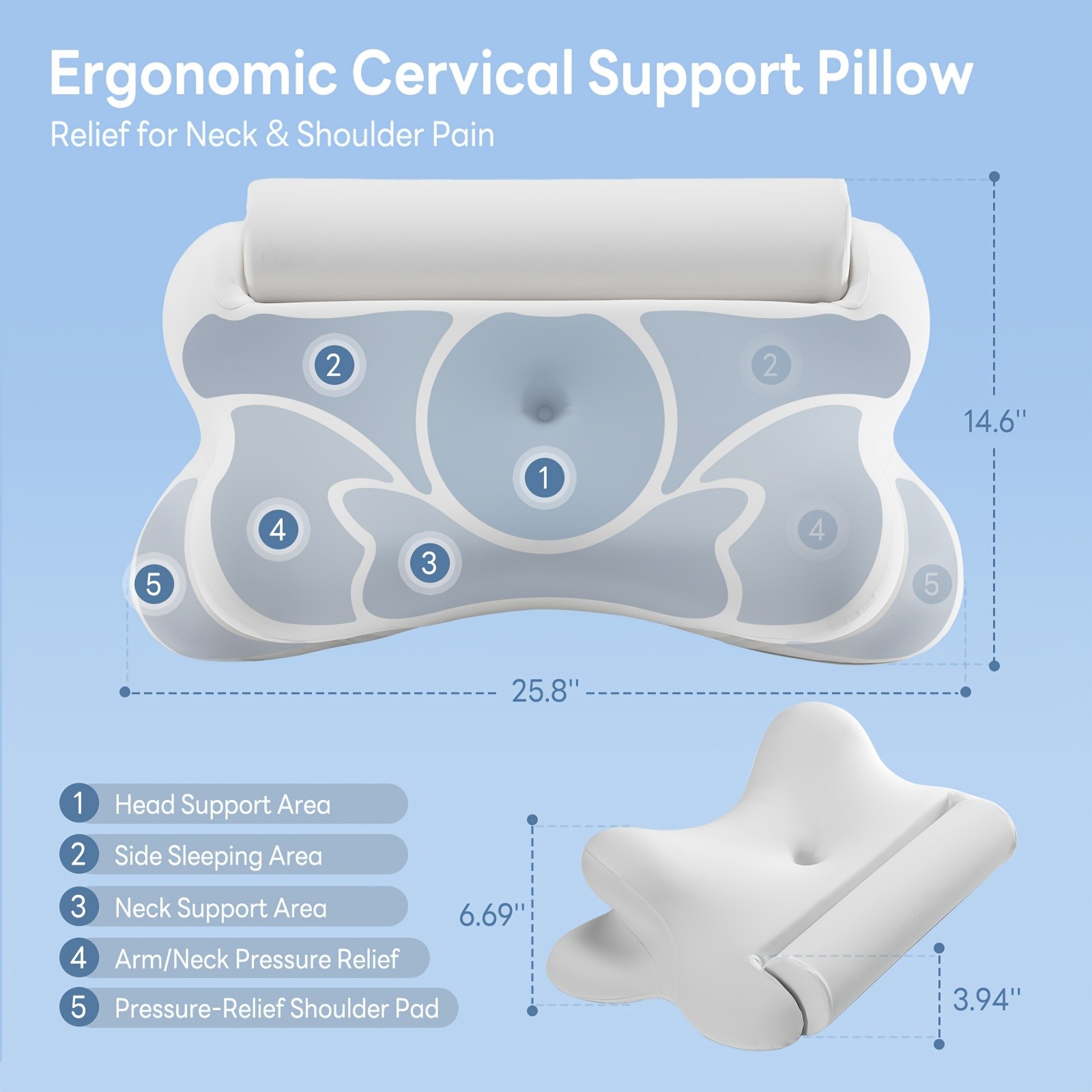 Memory sponge cervical pillow