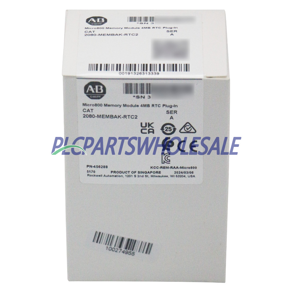 NEW ALLEN BRADLEY 2080-MEMBAK-RTC2 Micro800 Memory Module 4MB RTC Plug-In