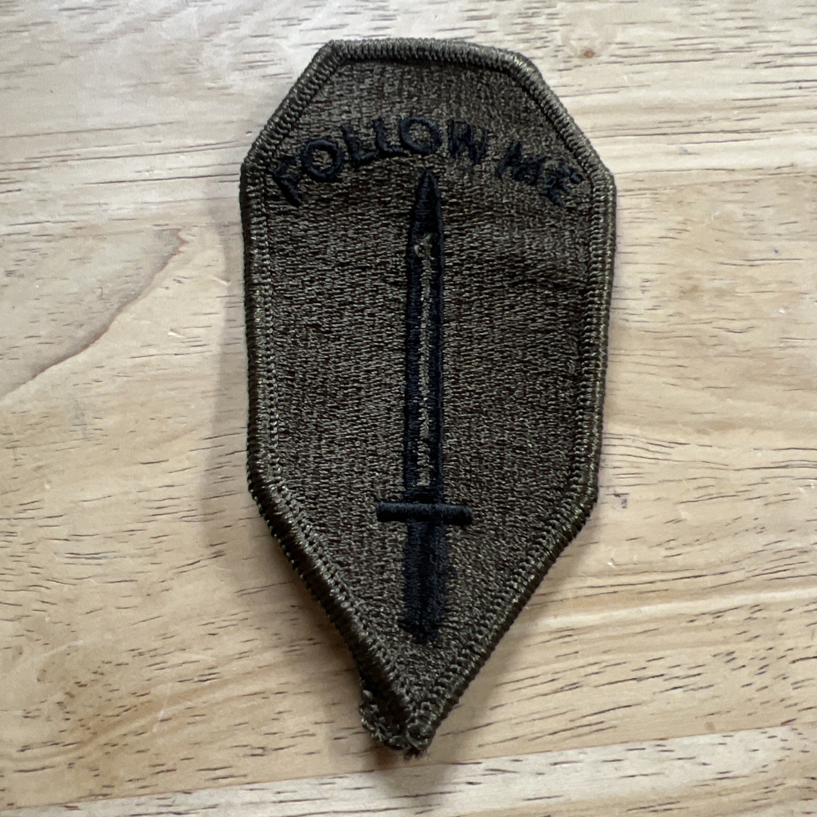 MILITARY PATCH SEW ON US ARMY INFANTRY SCHOOL  COMBAT FOLLOW ME