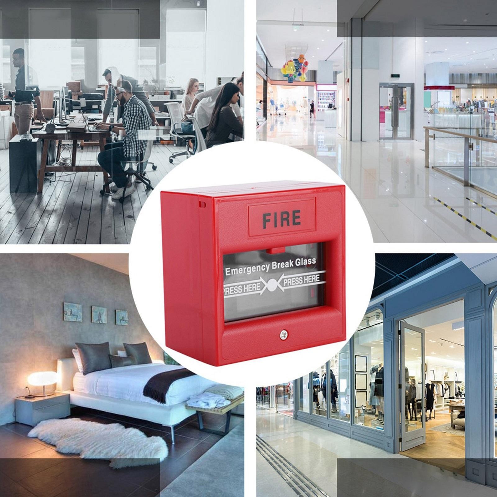 24-220V Emergency Door Release Button Fire Alarm Break Glass Exit Release Switch