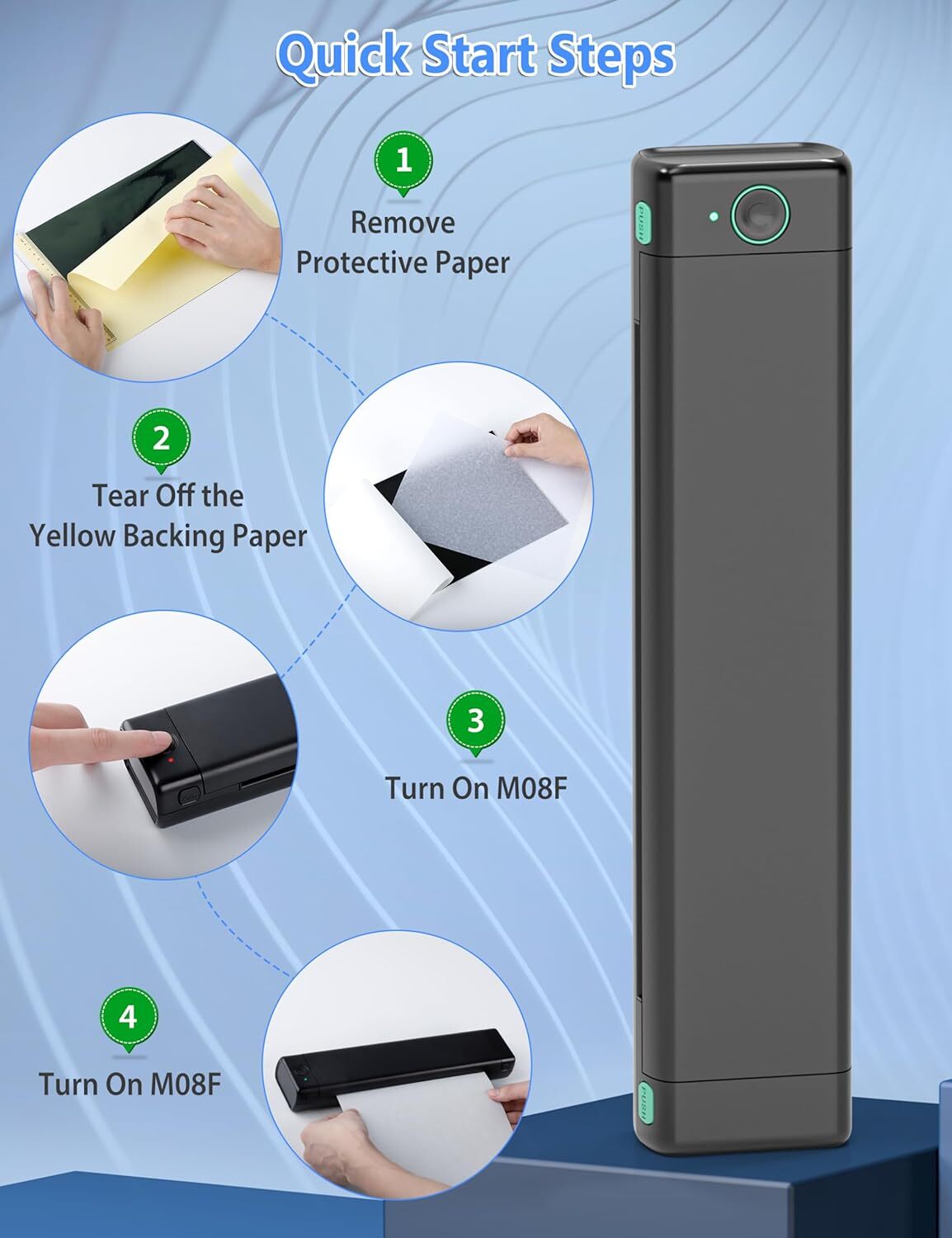 Phomemo M08F Tattoo Transfer Copier Printer Thermal Stencil Printer Paper Makers