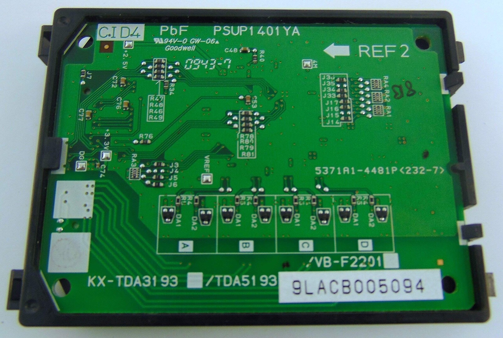 Panasonic KX-TDA5193 CID4 4 Port Caller ID Expansion USE KX-TDA50 Hybrid IP PBX