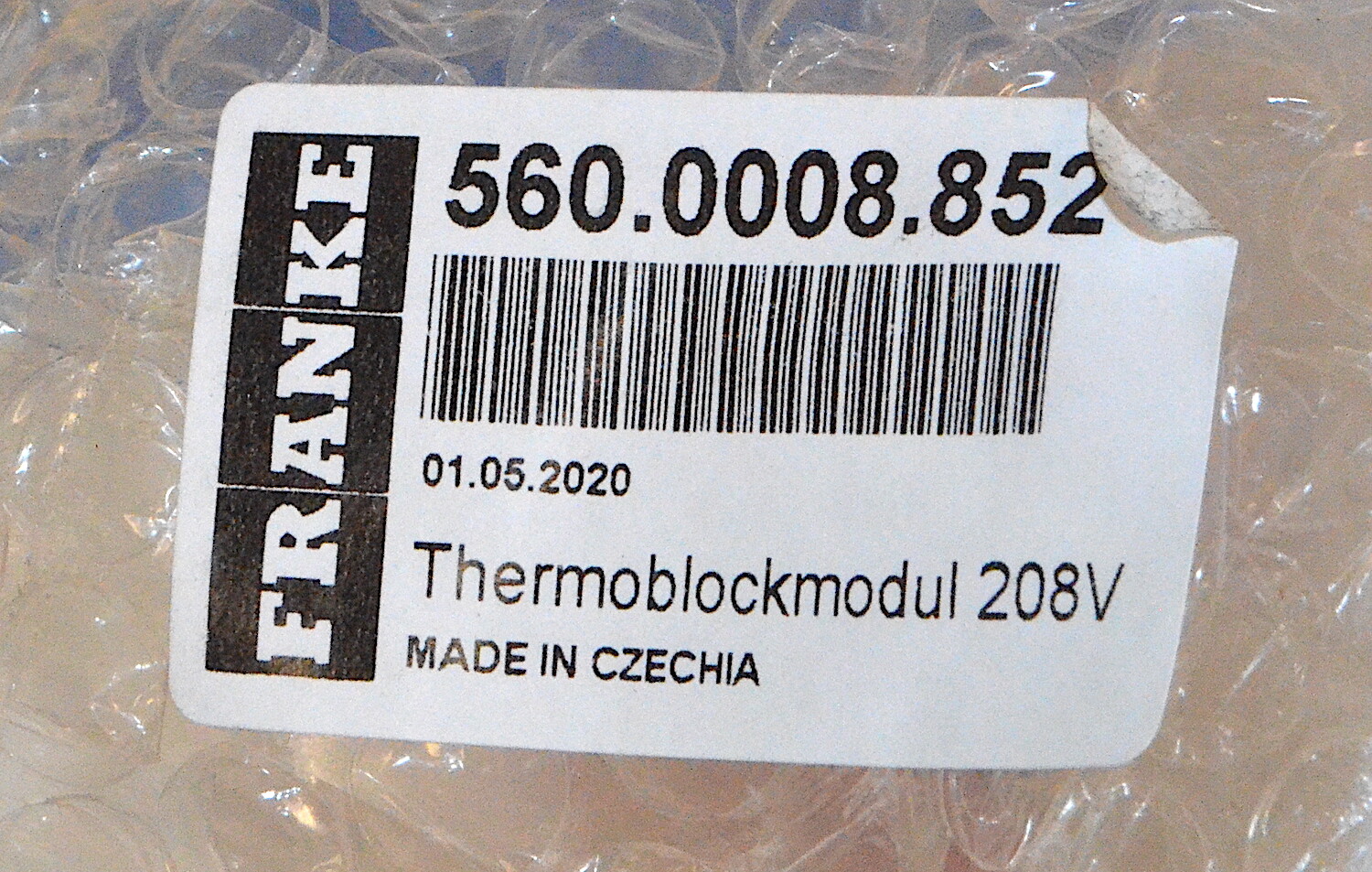Franke Thermoblockmodul 208V *New* 560.0008.852