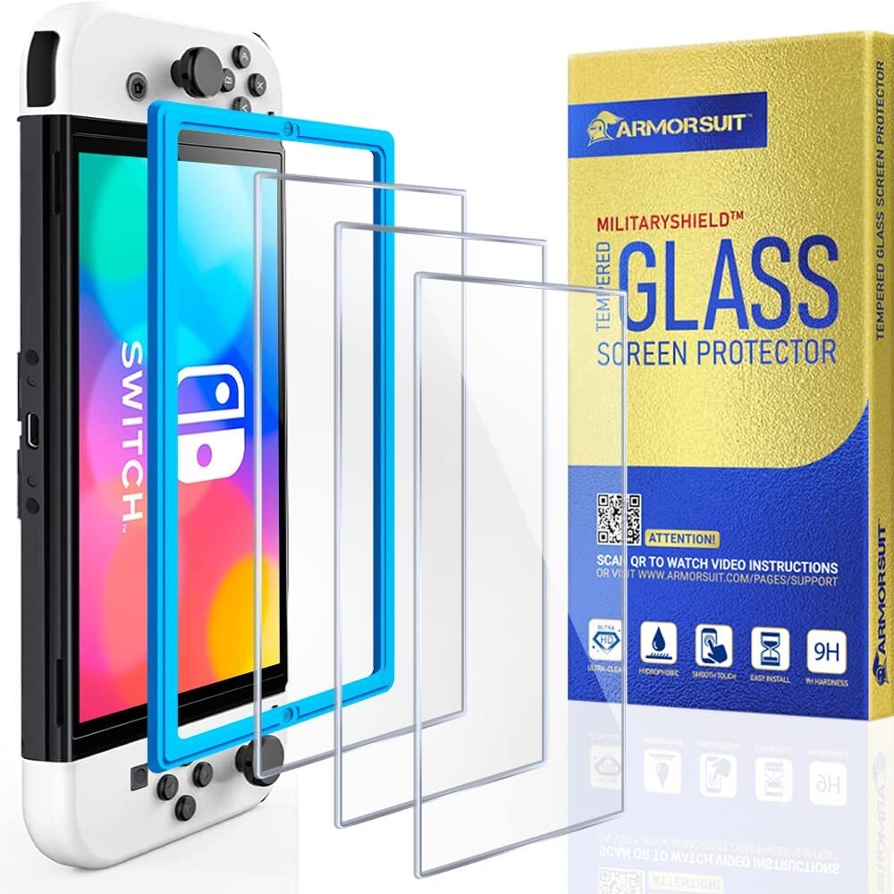 [3 Pack] ArmorSuit Tempered Glass Screen Protector for Nintendo Switch OLED 2021
