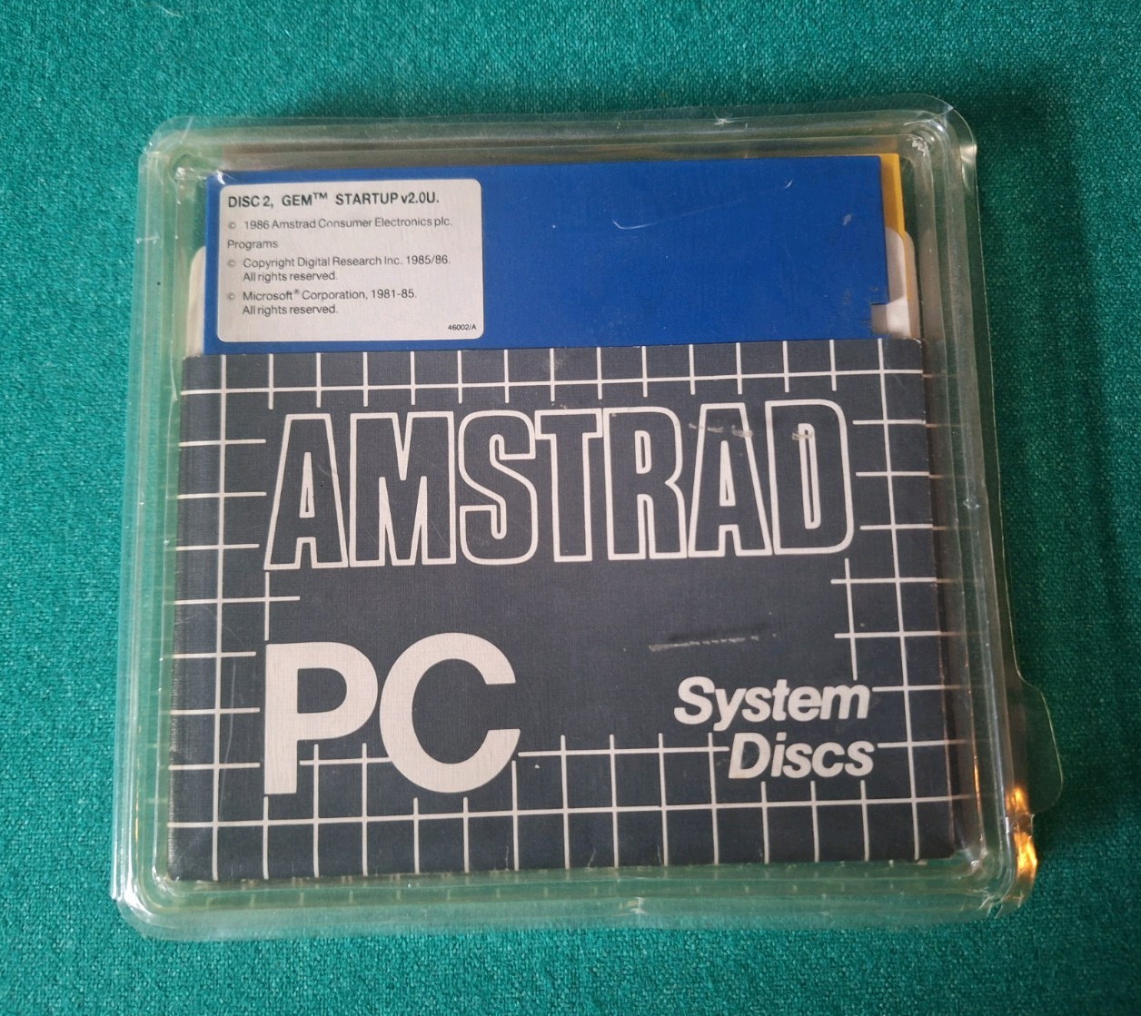 Vintage Amstrad PC System Discs 5.25" Microsoft MS DOS 1986- 4 Floppy Discs