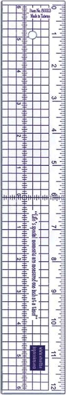 Acrylic Ruler 12" Metal Edge