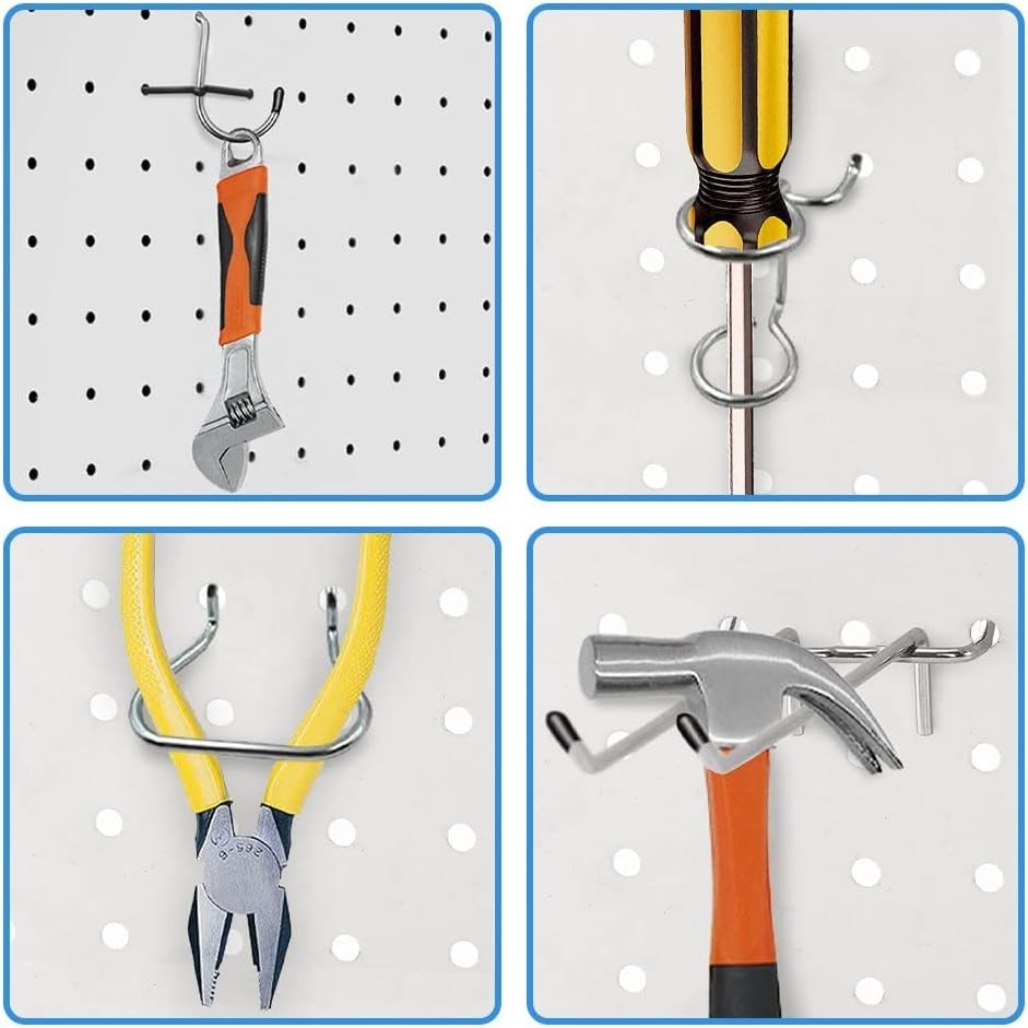 258PCS Heavy-Duty Pegboard Hooks & Organizer Kit for Ultimate Tool Storage