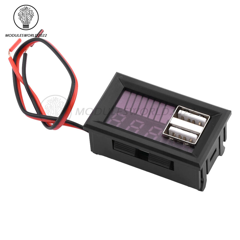 Digital Lead-acid /Li-ion Battery Capacity Voltage Meter Battery Level Indicator