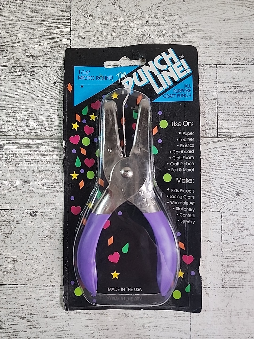 NEW Vintage Punchline McGill Circle Hole Hand Punch Made In USA 1/16"