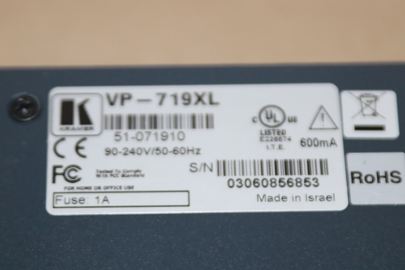 Kramer VP-719xl Presentation Switcher/Scaler