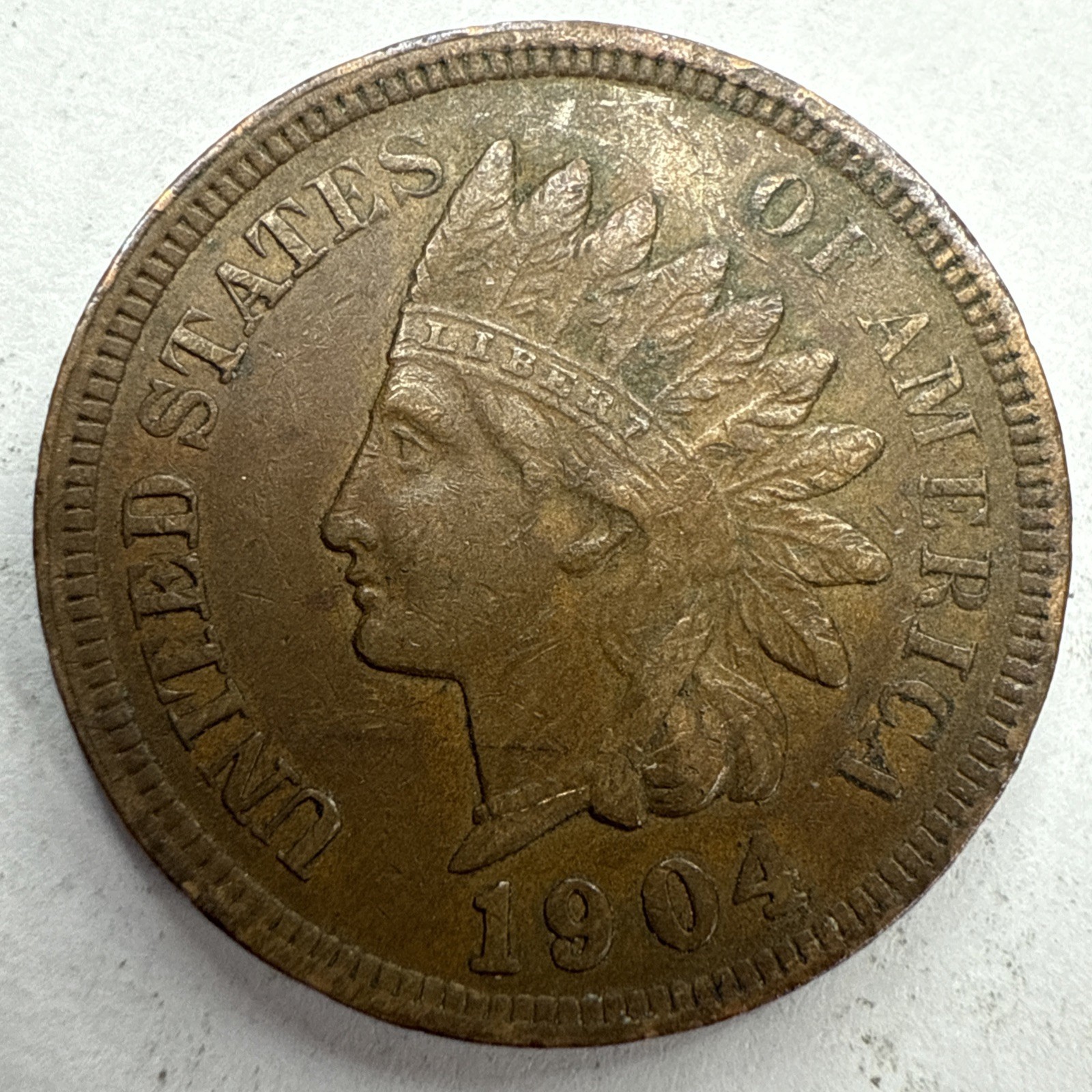 1904 Indian Head Cent Exact Coin Imaged #IND1809