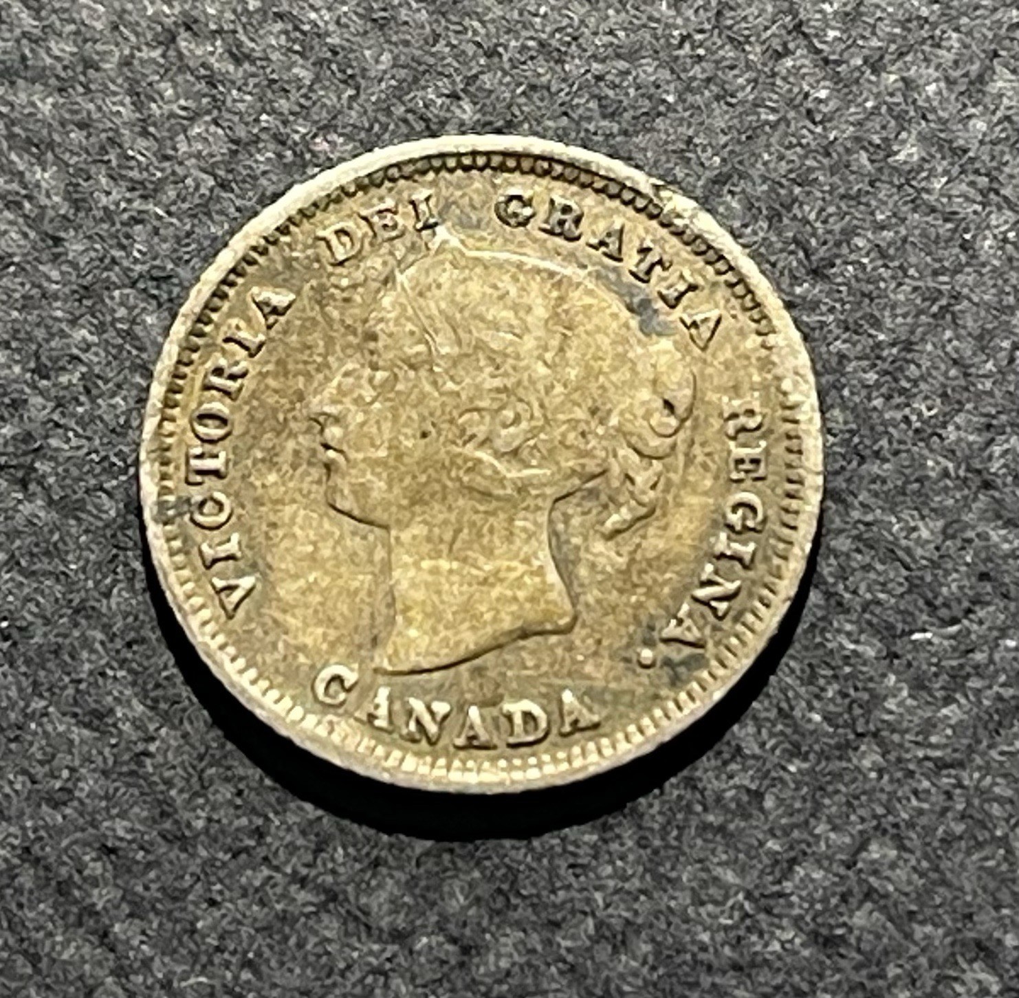 Canada 1881 Five Cents Silver Coin : Victoria